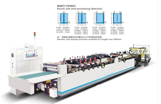 35KW 완전 자동 3면 밀폐 봉지 제조 기계 PLC 제어 시스템